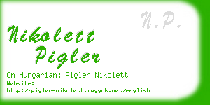 nikolett pigler business card